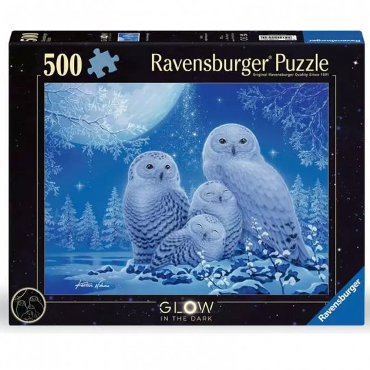 Puzzle Star Line 500 pcs : Chouettes au clair de lune Ravensburger - 1