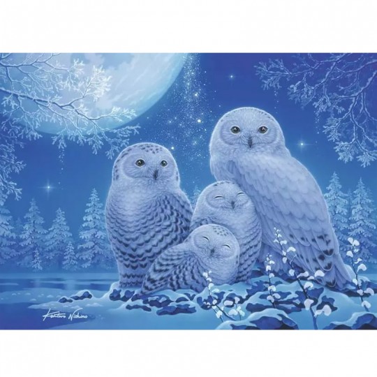 Puzzle Star Line 500 pcs : Chouettes au clair de lune Ravensburger - 2