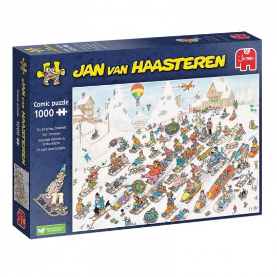 Puzzle 1000 pcs Jan van Haasteren : Descente effrenée de la montagne - Jumbo Jumbo Games - 1