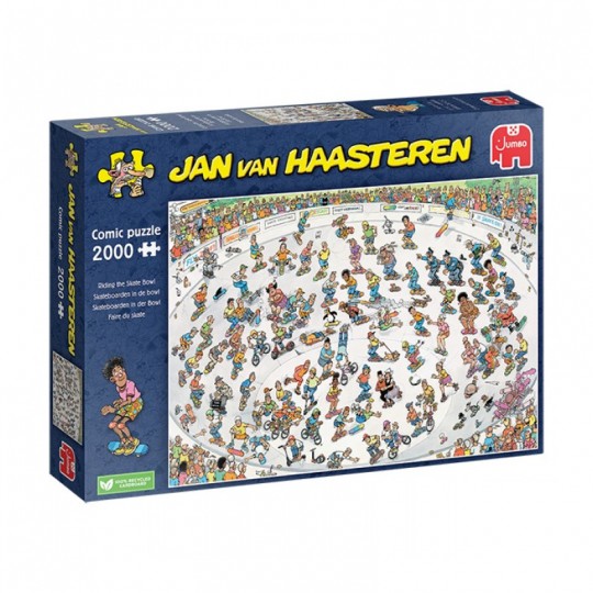 Puzzle 2000 pcs Jan van Haasteren : Faire du skate - Jumbo Jumbo Games - 1
