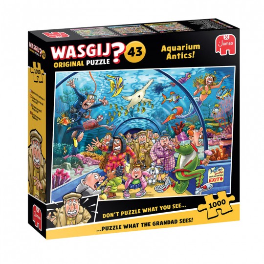 Puzzle 1000 pcs Wasgij Original 43 : Ça sent le poisson - Jumbo Jumbo Games - 1