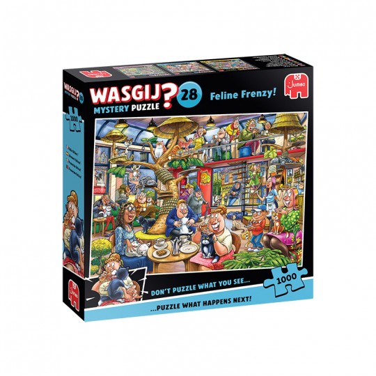 Puzzle 1000 pcs Wasgij Mystery 28 : Folie féline ! - Jumbo Jumbo Games - 1