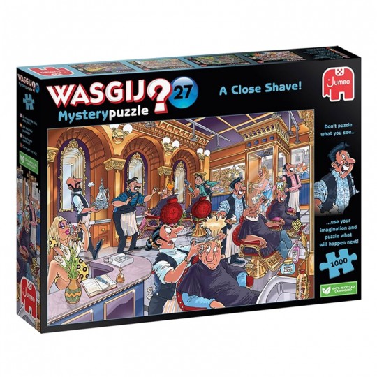 Puzzle 1000 pcs Wasgij Mystery 27 :  Un rasage de très très près ! - Jumbo Jumbo Games - 1