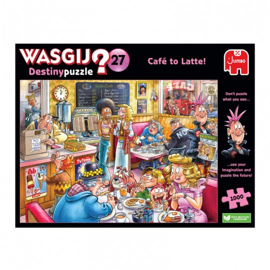 Puzzle 1000 pcs Wasgij Destiny 27 : Le Café - Jumbo Jumbo Games - 1