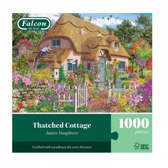 Puzzle 1000 pcs Falcon : Thatched Cottage - Jumbo Jumbo Games - 1