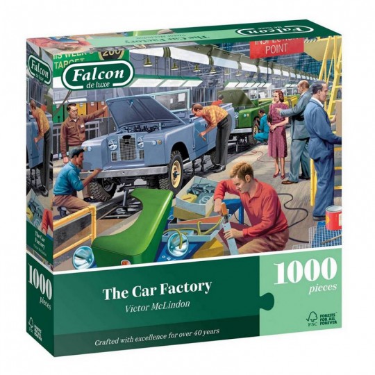 Puzzle 1000 pcs Falcon : The Car Factory - Jumbo Jumbo Games - 1