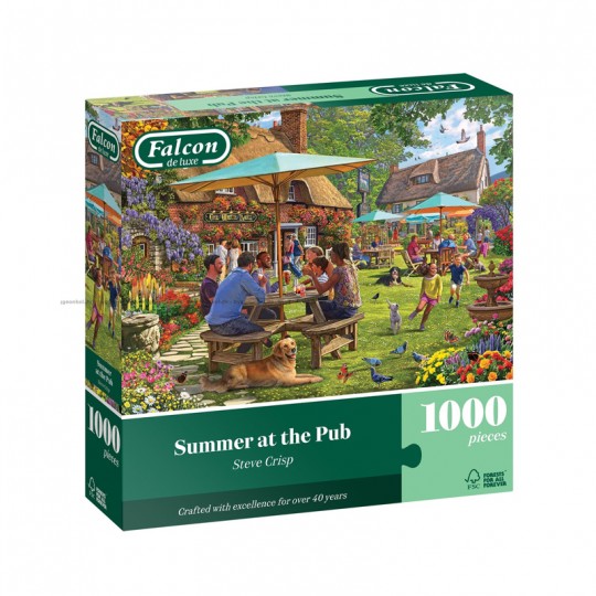 Puzzle 1000 pcs Falcon : Summer at the Pub - Jumbo Jumbo Games - 1