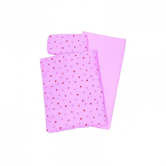 Linge de lit pour poupée Coeurs & Couronnes - Goki Goki - 1