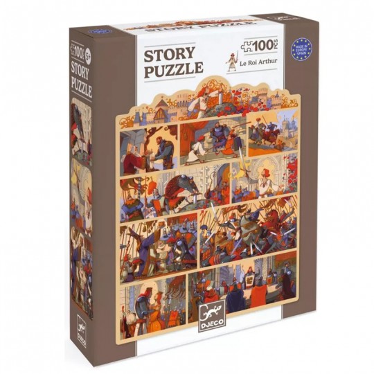 Story Puzzle 100 pcs Le Roi Arthur - Djeco Djeco - 1