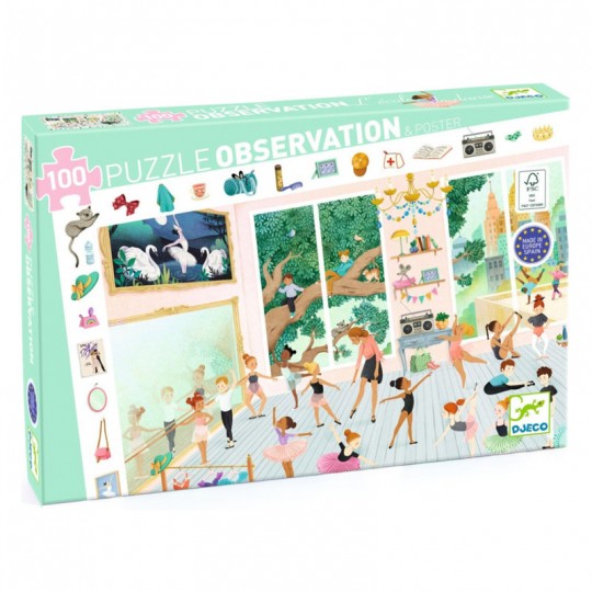 Puzzle Observation 100 pcs L'école de danse - Djeco Djeco - 1