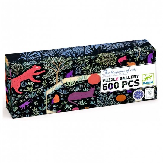 Puzz Gallery 500 pcs - The kingdom of cats Djeco - 2