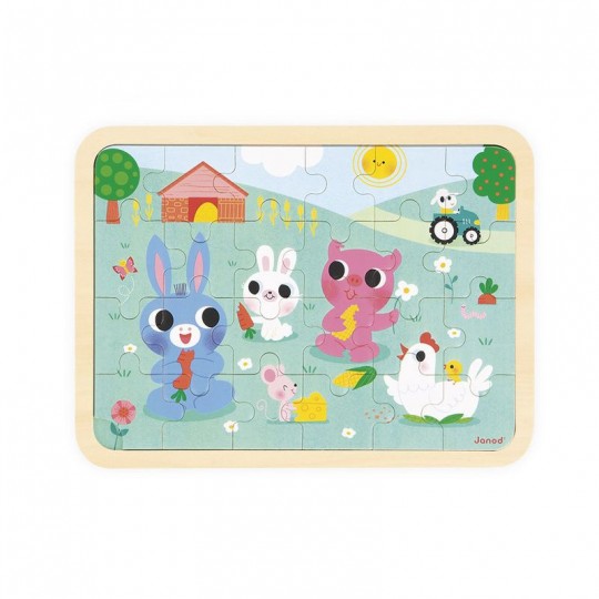 Puzzle en bois 24 pcs La Ferme - Janod Janod - 1