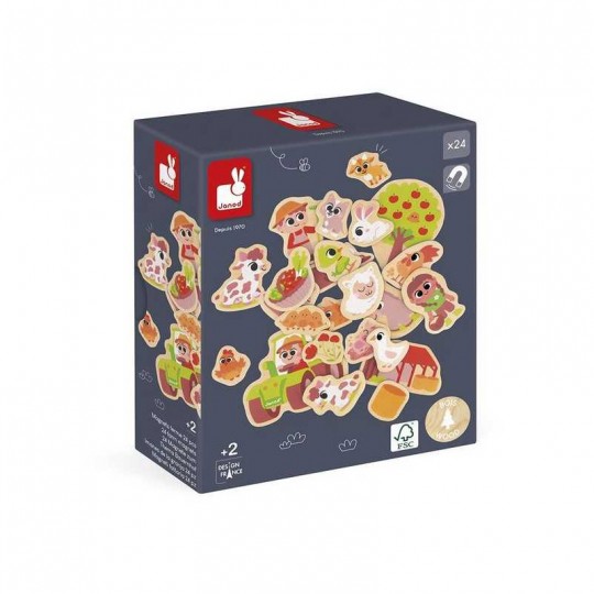 Magnets Ferme 24 pièces - Janod Janod - 1