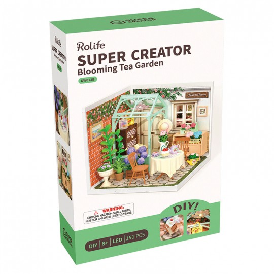 Super Creator : Blooming Tea Garden - Maison Miniature Plastique Rolife Rolife - 2