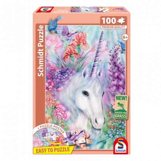 Puzzle 100 pcs Douce beauté de la licorne - Schmidt Schmidt - 1