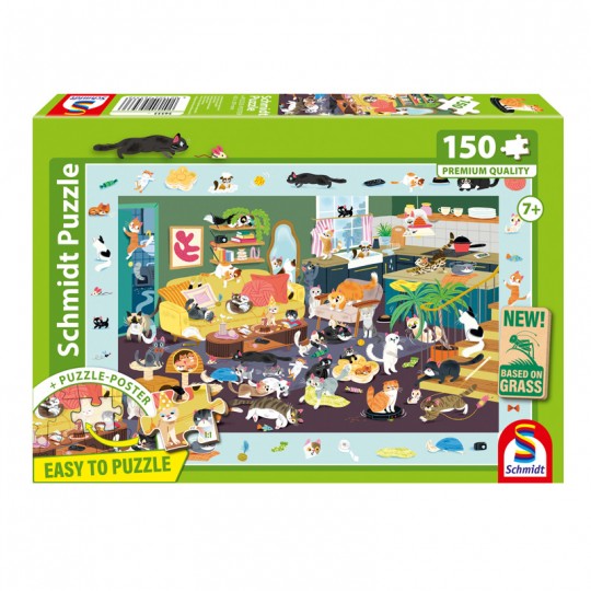 Puzzle 150 pcs Des chats en pagaille - Schmidt Schmidt - 1