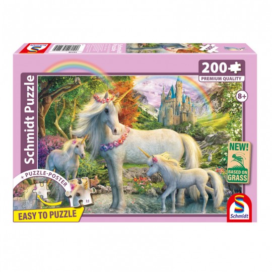 Puzzle 200 pcs Jument licorne avec deux poulains - Schmidt Schmidt - 1
