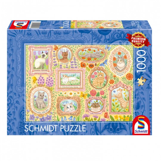Puzzle 1000 pcs Chats nobles dans la splendeur florale - Schmidt Schmidt - 1