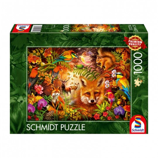 Puzzle 1000 pcs Fleurs, fourrure et plumes - Schmidt Schmidt - 1