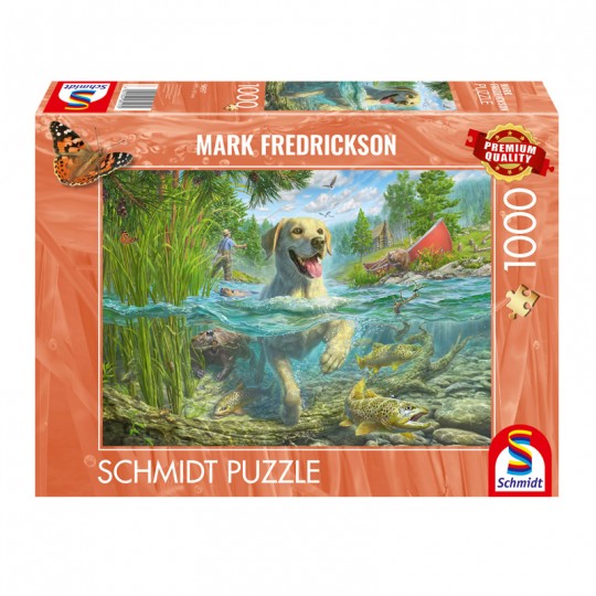 Puzzle 1000 pcs Labrador sable à la pêche - Schmidt Schmidt - 1