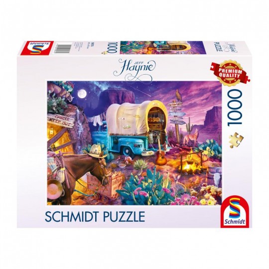 Puzzle 1000 pcs Camping romantique au Far West - Schmidt Schmidt - 1