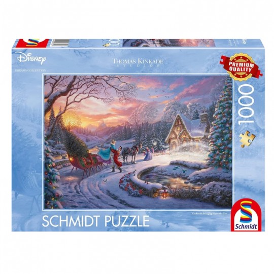 Puzzle Disney 1000 pcs Cendrillon : À la maison pour Noël - Schmidt Schmidt - 1