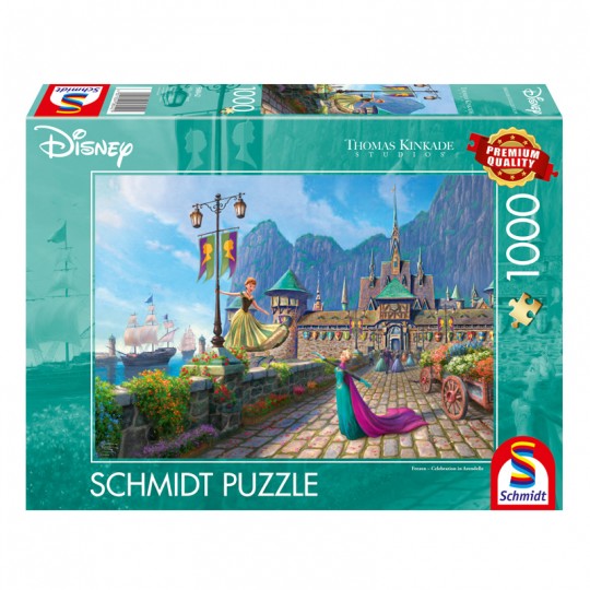 Puzzle Disney 1000 pcs La Reine des Neiges : Célébration à Arendelle - Schmidt Schmidt - 1