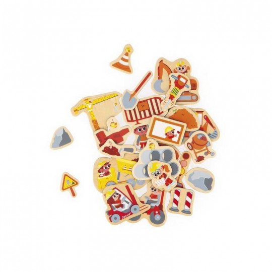 Magnets Engins de Chantier 24 pcs - Janod Janod - 2