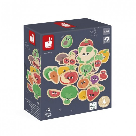 Magnets Fruits et Légumes 24 pcs - Janod Janod - 1