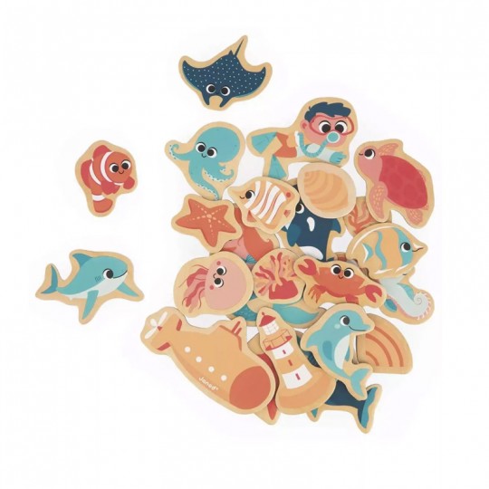 MAGNETS MONDE MARIN 24 PCS Janod - 2
