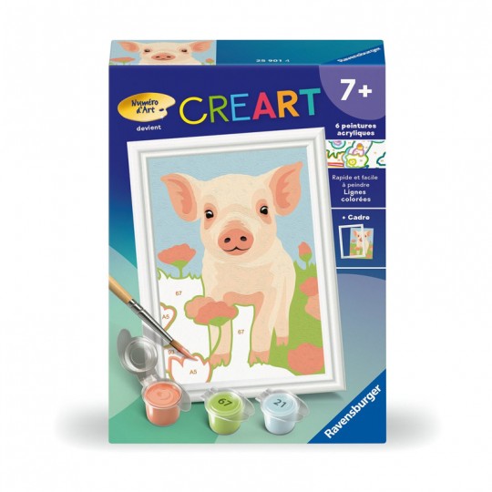 CreArt Kids 8x12cm : Cochon - Ravensburger Ravensburger - 1