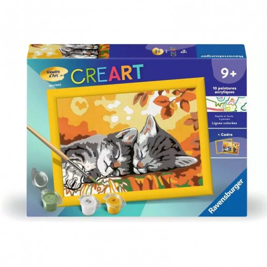 CreArt Kids 13x18cm : Deux chatons couchés - Ravensburger Ravensburger - 1