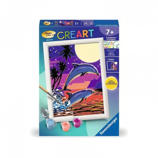 CreArt Kids 13x18cm : Dauphins joueurs - Ravensburger Ravensburger - 1