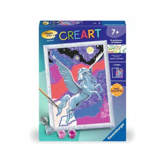 CreArt Kids 18x24cm : Etincelant Pégase - Ravensburger Ravensburger - 1