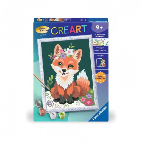 CreArt Kids 18x24cm : Renard fleurissant - Ravensburger Ravensburger - 1