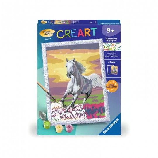 CreArt Kids 18x24cm : Cheval dans le pré - Ravensburger Ravensburger - 1