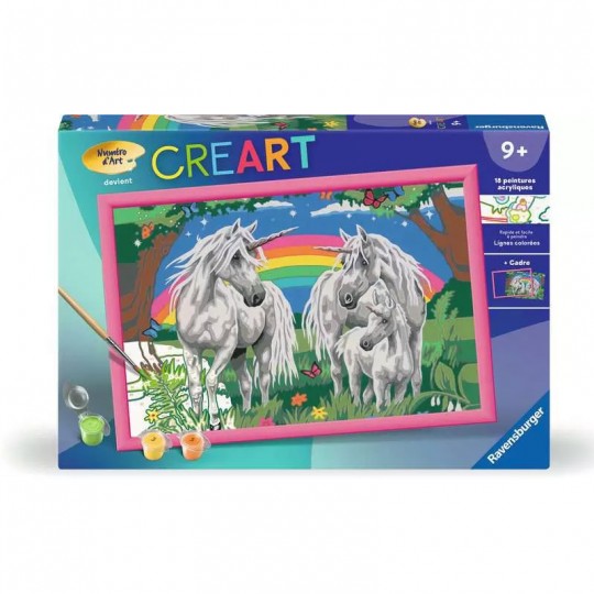 CreArt Kids 31x21cm : Au pays des licornes - Ravensburger Ravensburger - 1