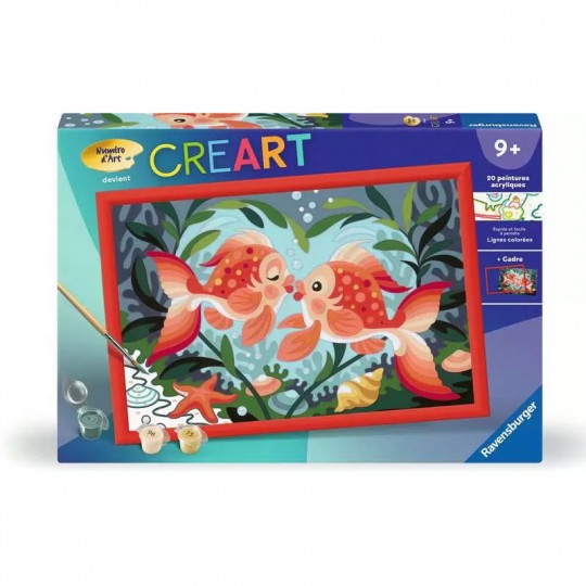 CreArt Kids 31x21cm : Bisous de poissons - Ravensburger Ravensburger - 1