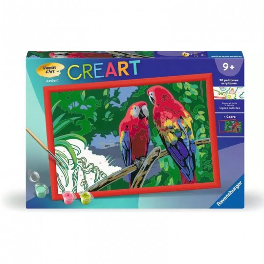 CreArt Kids 31x21cm : Perroquets - Ravensburger Ravensburger - 1