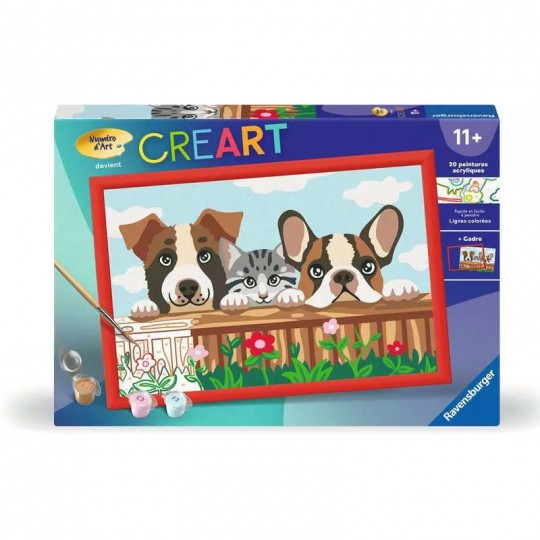 CreArt Kids 31x21cm : Chiens et chat - Ravensburger Ravensburger - 1