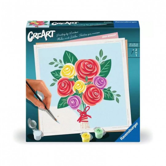 CreArt 20x20cm : Bouquet de roses - Ravensburger Ravensburger - 1