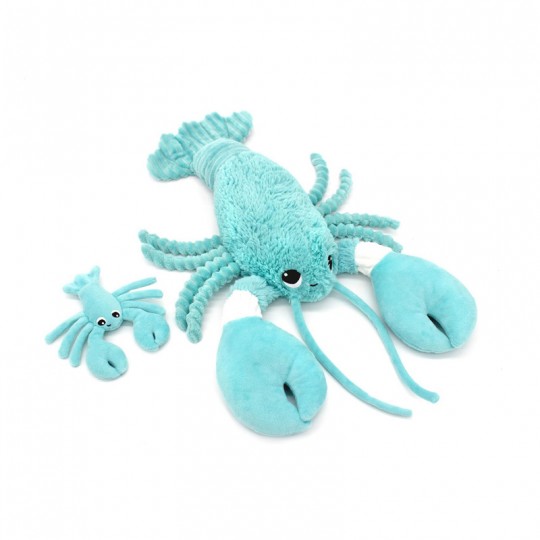 Peluche Les Ptipotos : Homard Iloveyou maman et son bébé bleu aqua - Les Déglingos Les Déglingos - 1