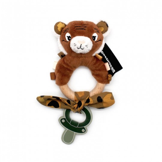 Anneau de dentition en bois et silicone Speculos le tigre - Les Déglingos Les Déglingos - 1