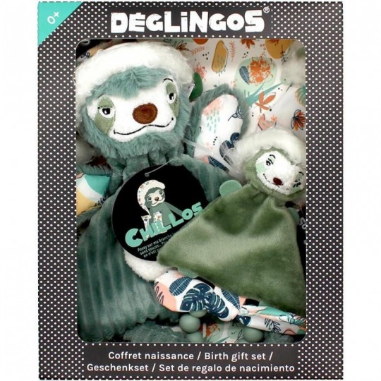 Coffret cadeau baby et anneau de dentition Chillos le paresseux - Les Déglingos Les Déglingos - 1