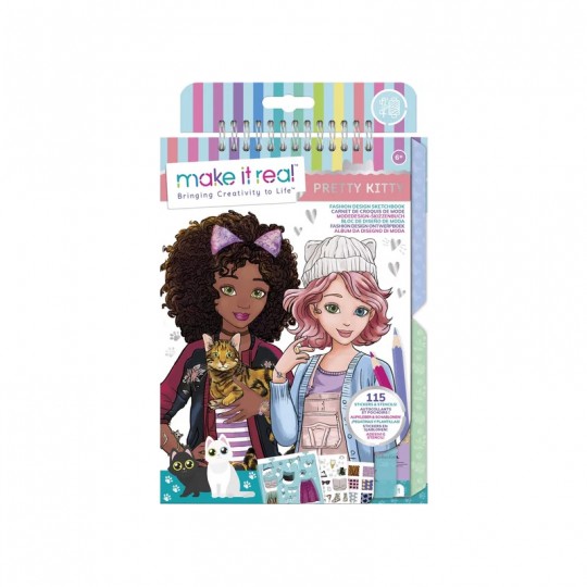 Make It Real : Carnet de croquis de mode Pretty Kitty - Lansay Lansay - 1