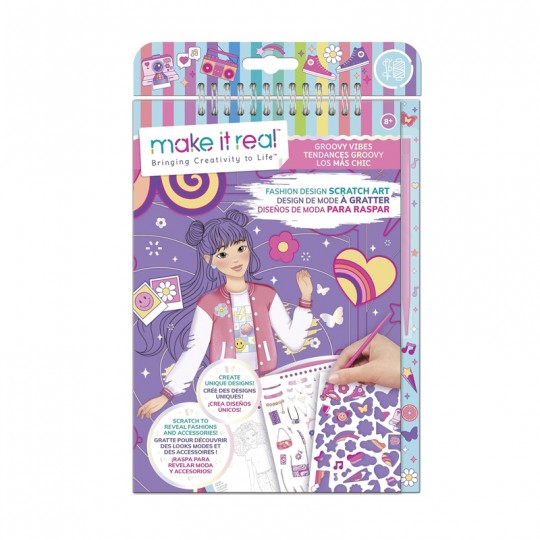 Make It Real : Carnet de croquis de mode Scratch Art - Lansay Lansay - 1