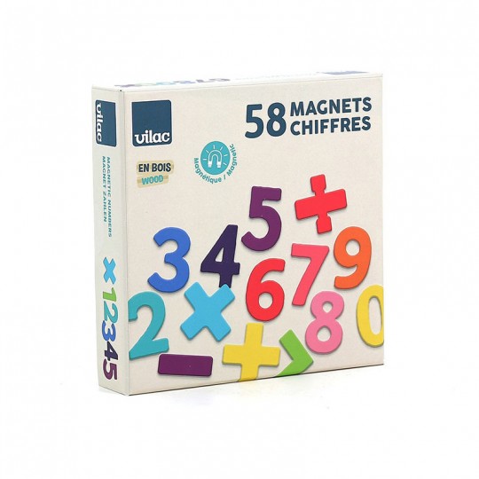 Coffret de magnets en bois 58 chiffres - Vilac Vilac - 2