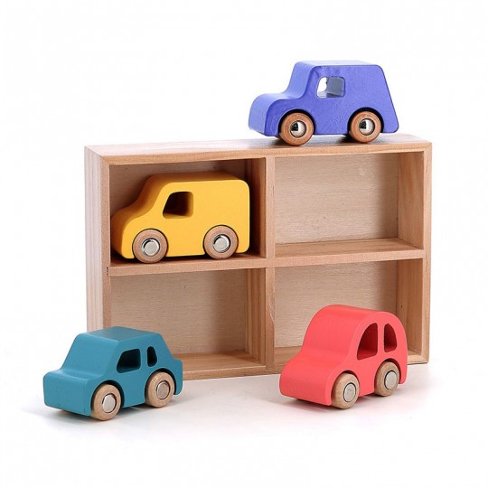 Coffret de 4 voitures en bois City Vilacity - Vilac Vilac - 2