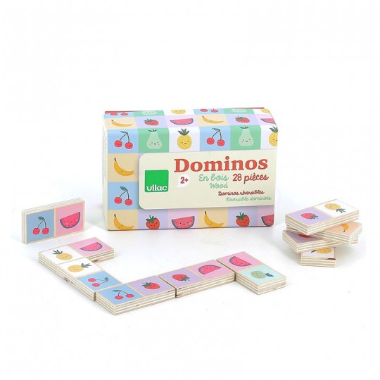 Dominos en bois Fruits et légumes Sarah Betz - Vilac Vilac - 1