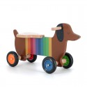 Porteur en bois Chien saussice multicolore Andy Westface - Vilac Vilac - 1 Porteur en bois Chien saussice multicolore Andy Westface - Vilac Vilac - 1